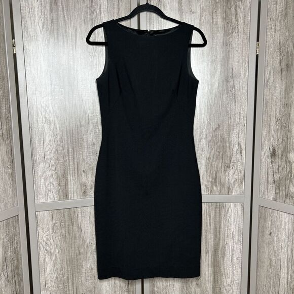 Theory Sheath Black Dress Sleeveless Career Wear Wool Blend Bette B Size 8 - Picture 1 of 8